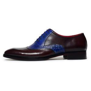 Classic Textured Oxfords - Brown & Navy