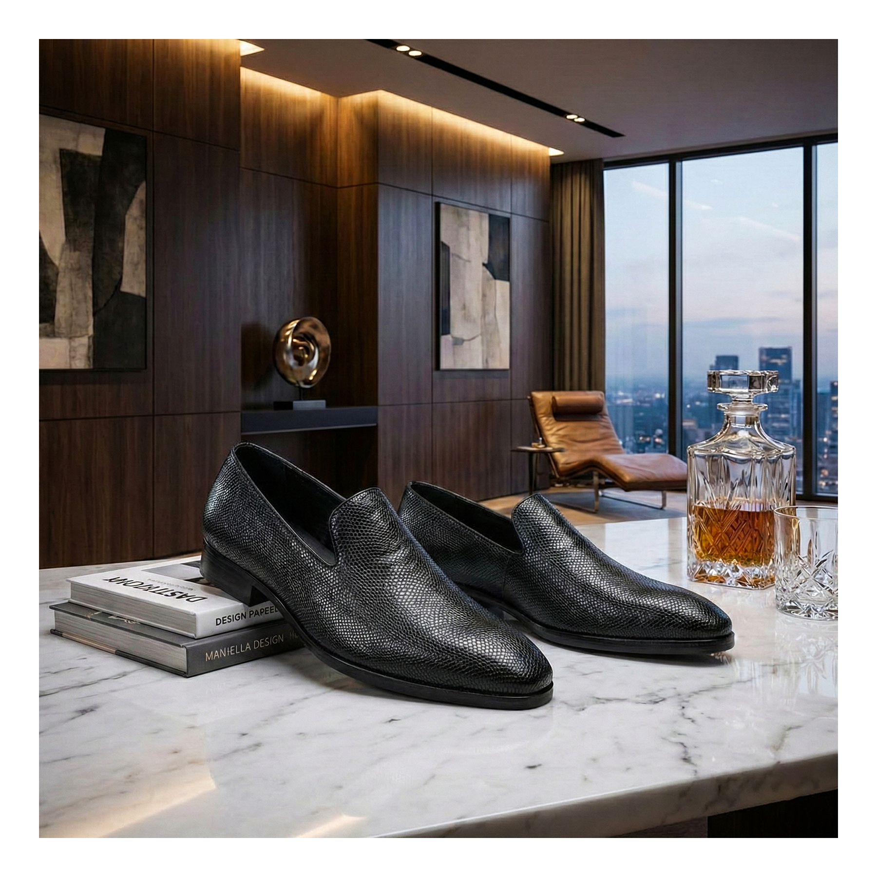 Buy Lethato Venetian Loafers - Python Black