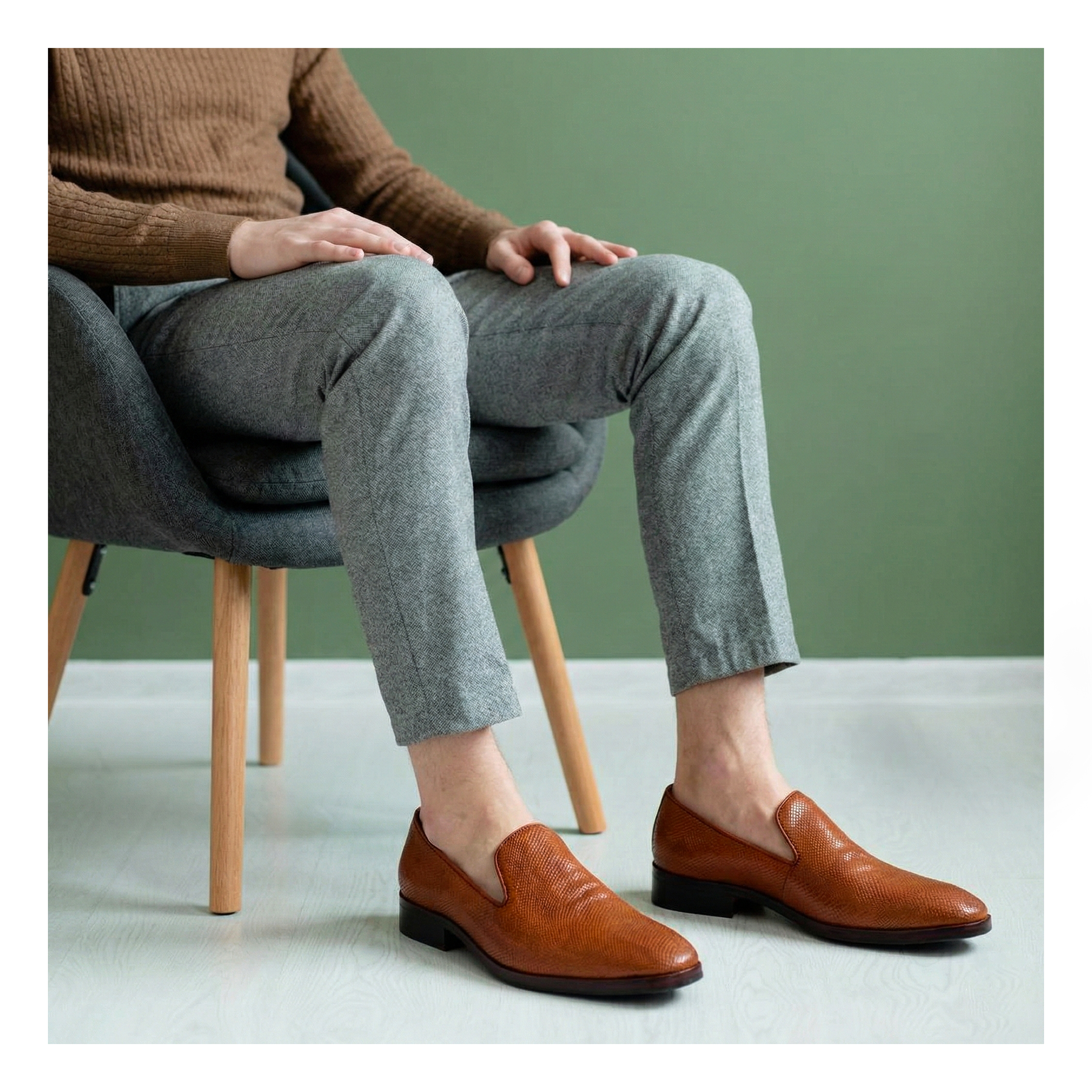 Buy Lethato Venetian Loafers - Python Cognac