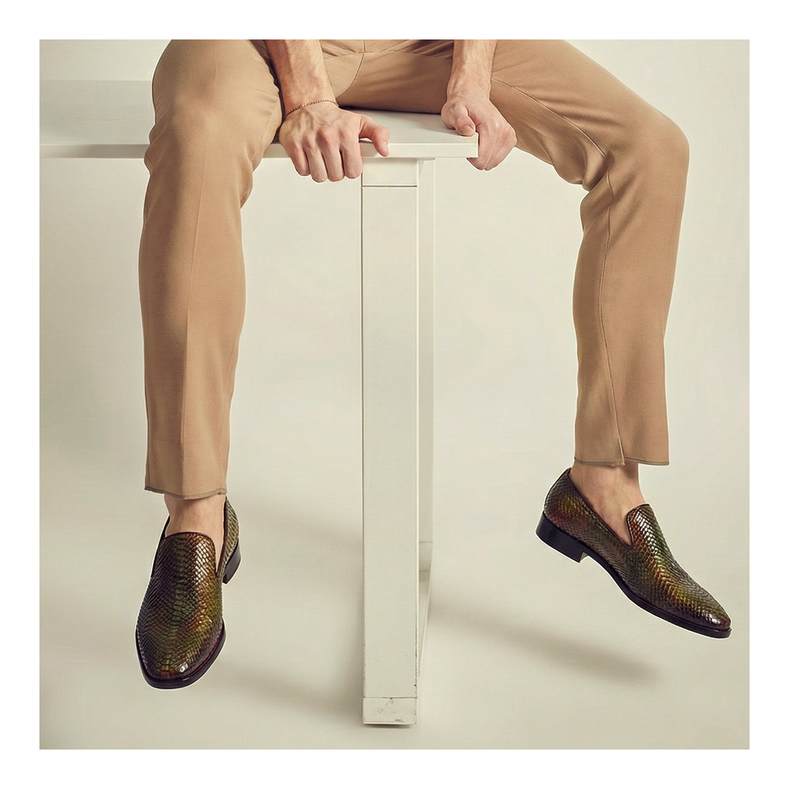 Venetian Loafers - Python Green