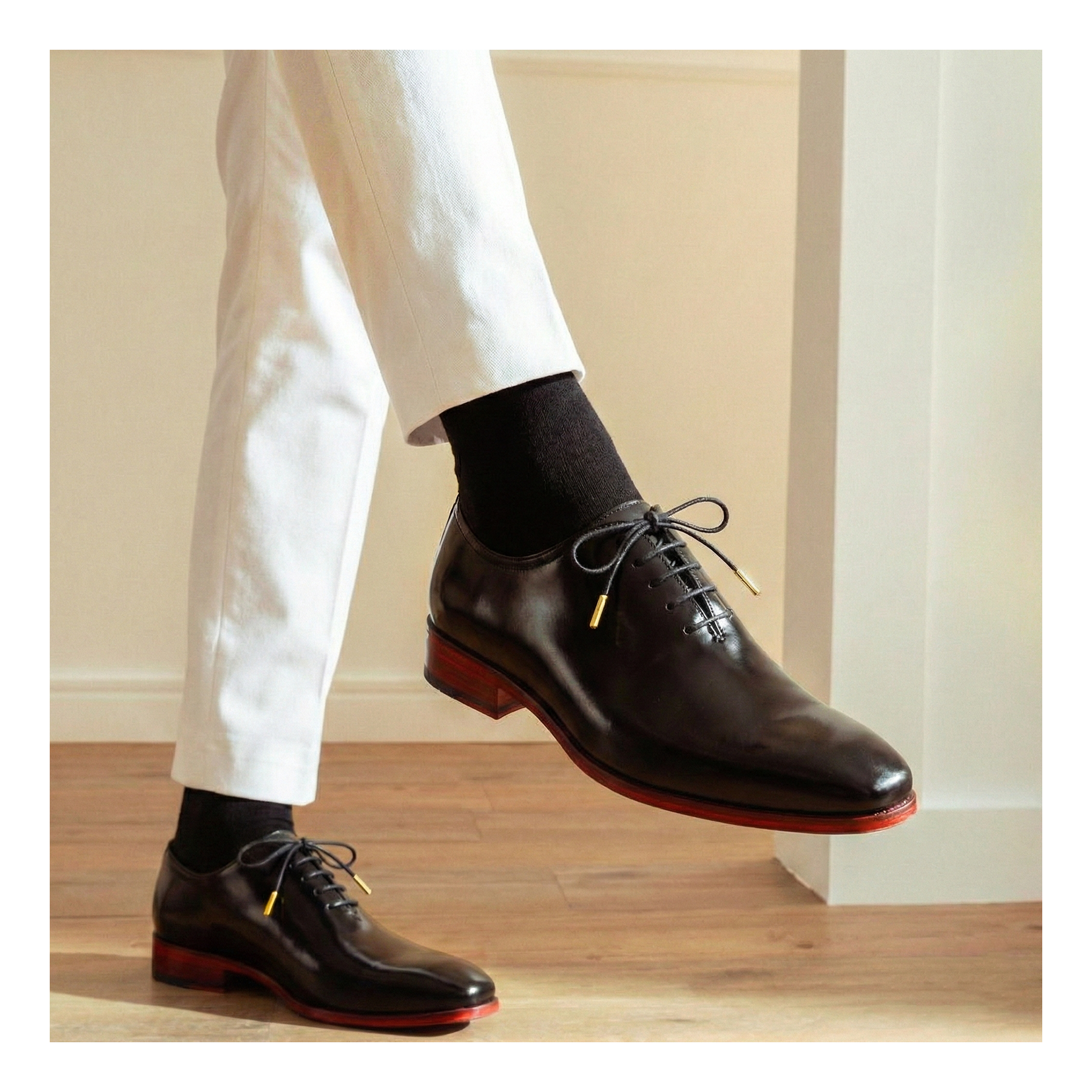 blue dress for baby girl Yarford Black | Leather Wholecut | Men's Shoes main image 0