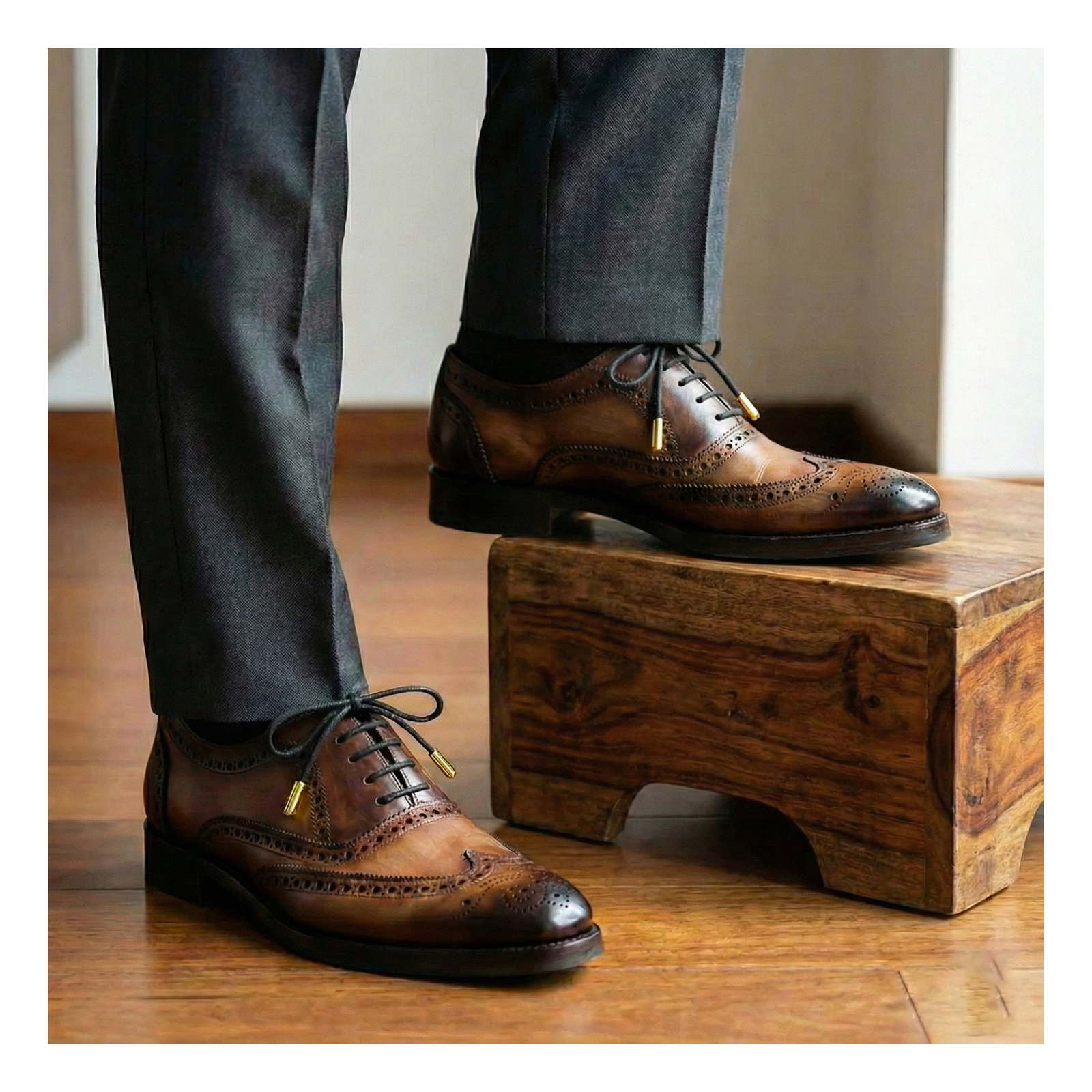 Wingtip Brogue Oxford- Brown