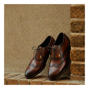 Wingtip Brogue Oxford- Dark Brown