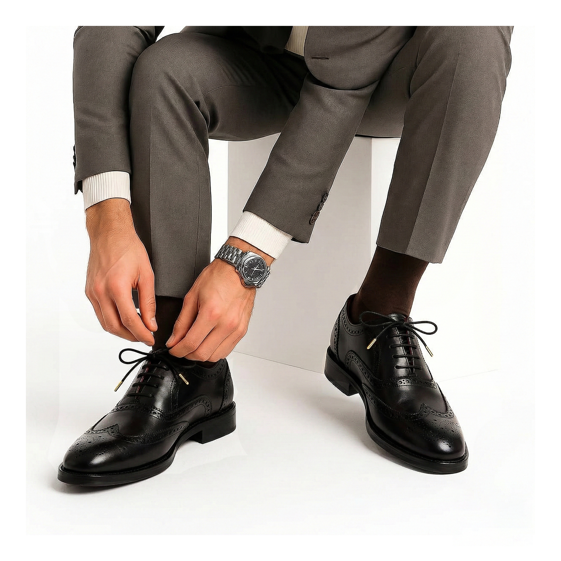 Wingtip Brogue Oxford - Black by Lethato Wingtip Brogue Oxford - Black by Lethato