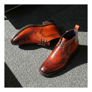 Wingtip Chukka Boots- Cognac