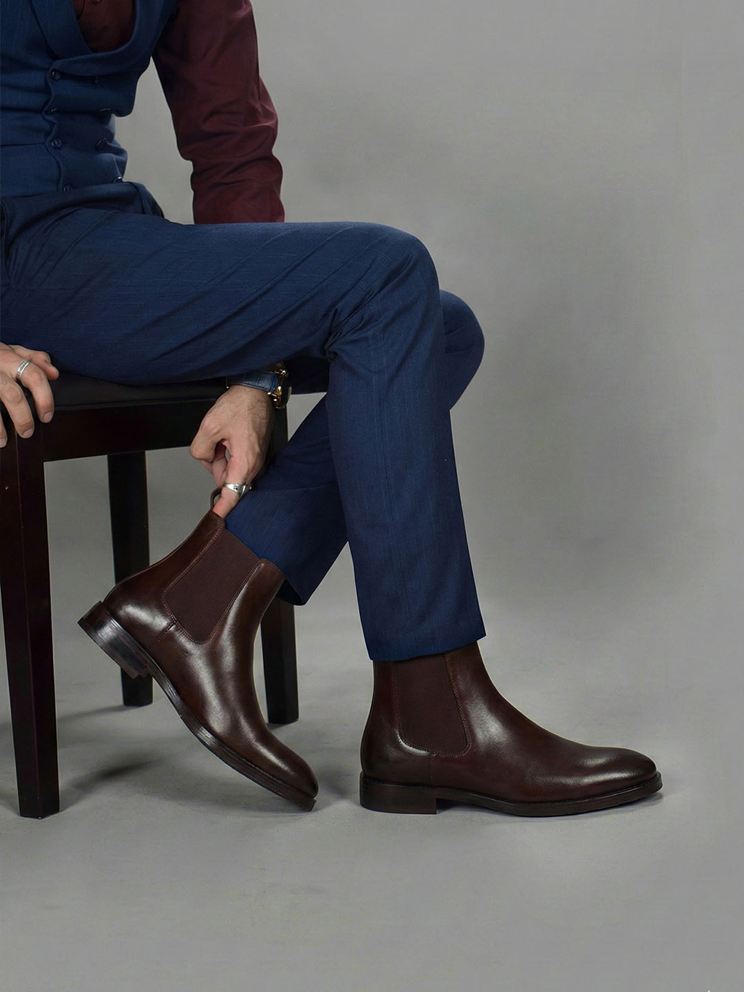 Mens Chelsea Boots- Dark Brown