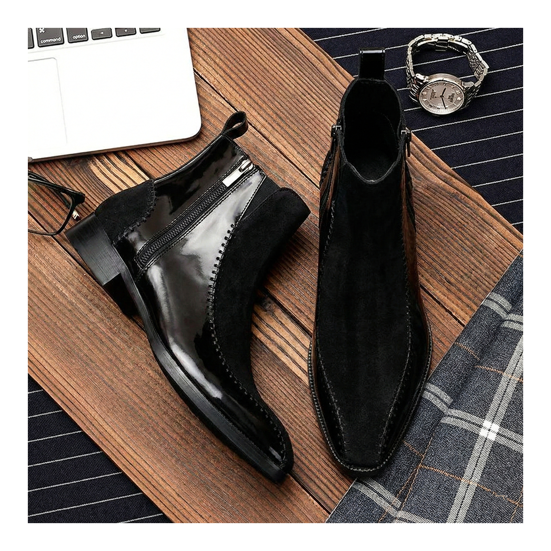 Driver Zipper Boots - Black