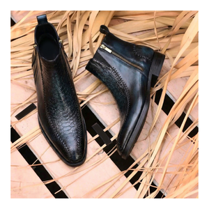 Driver Zipper Boots - Blue