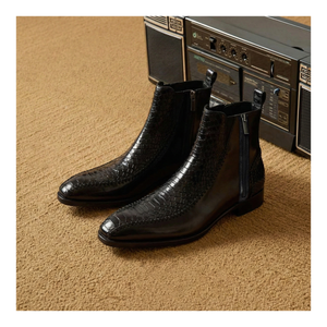 Driver Zipper Boots - Croc Black