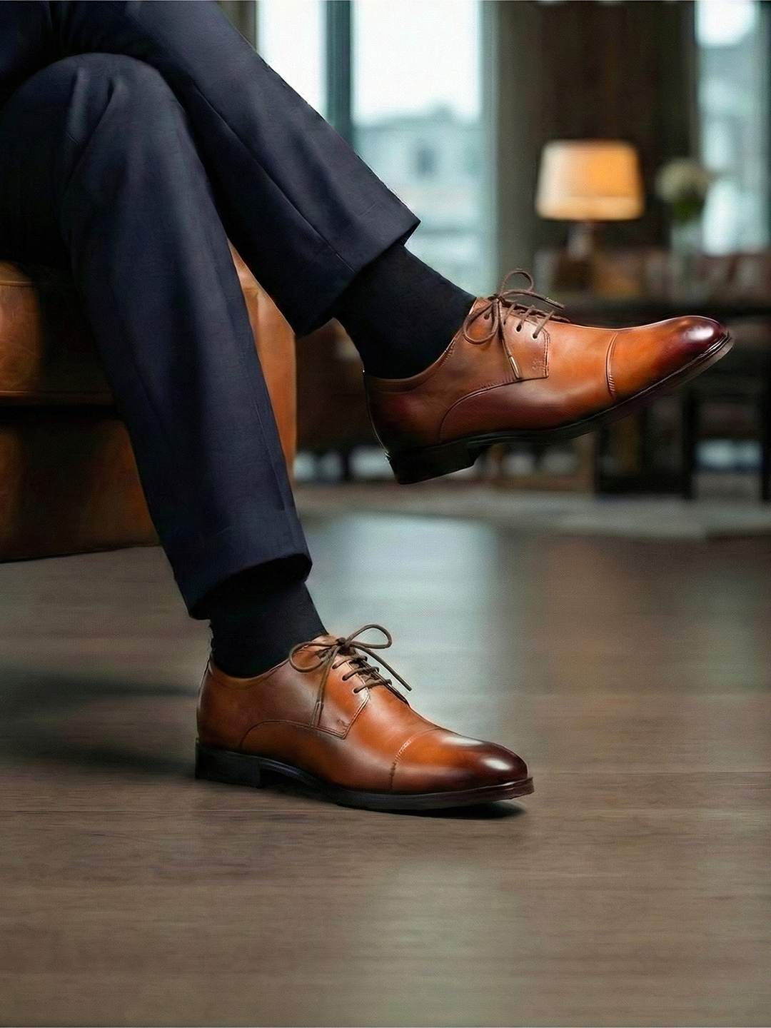 Derby Schuhe - Hellbraun