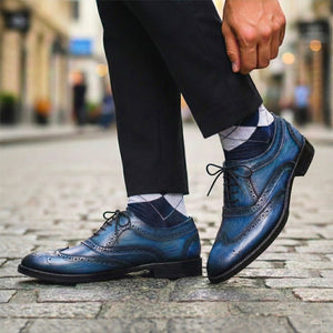 Wingtip Brogue Oxford- Navy