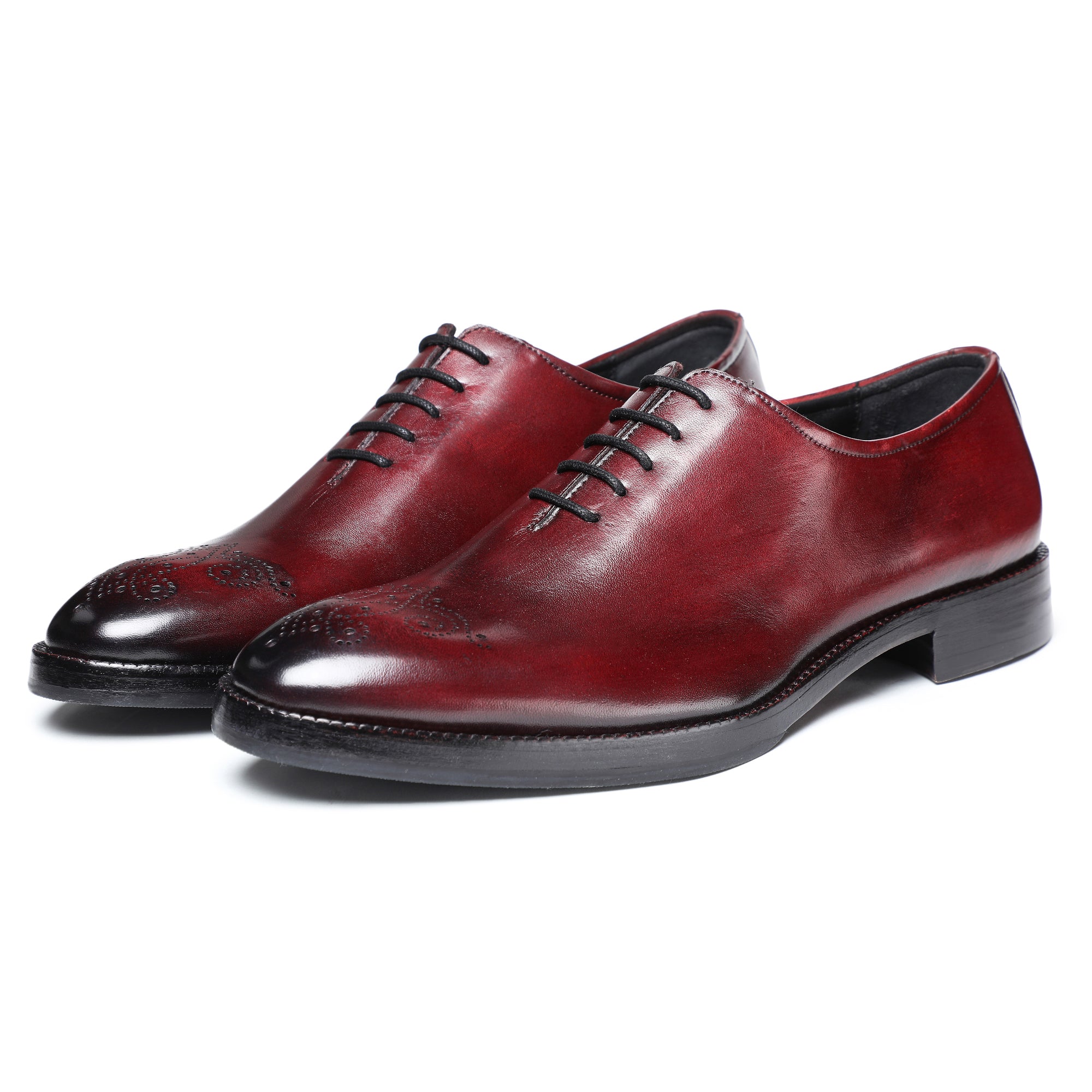 Medallion Toe Oxford- Wine Red | Lethato Medallion Toe Oxford- Wine Red | Lethato