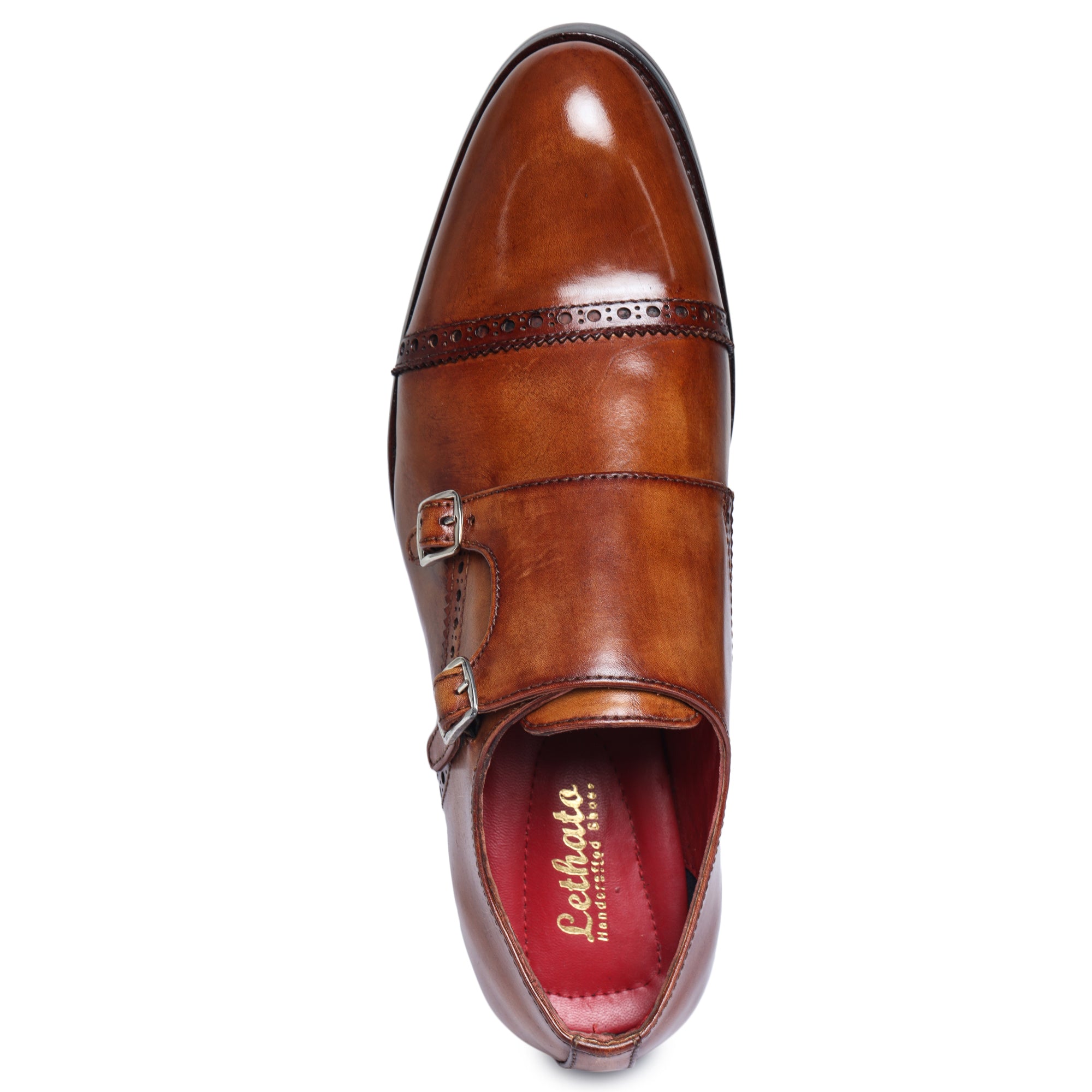 oriëntatie Realistisch Blind vertrouwen Men's Captoe Double MonkStrap Shoes - Brown by Lethato