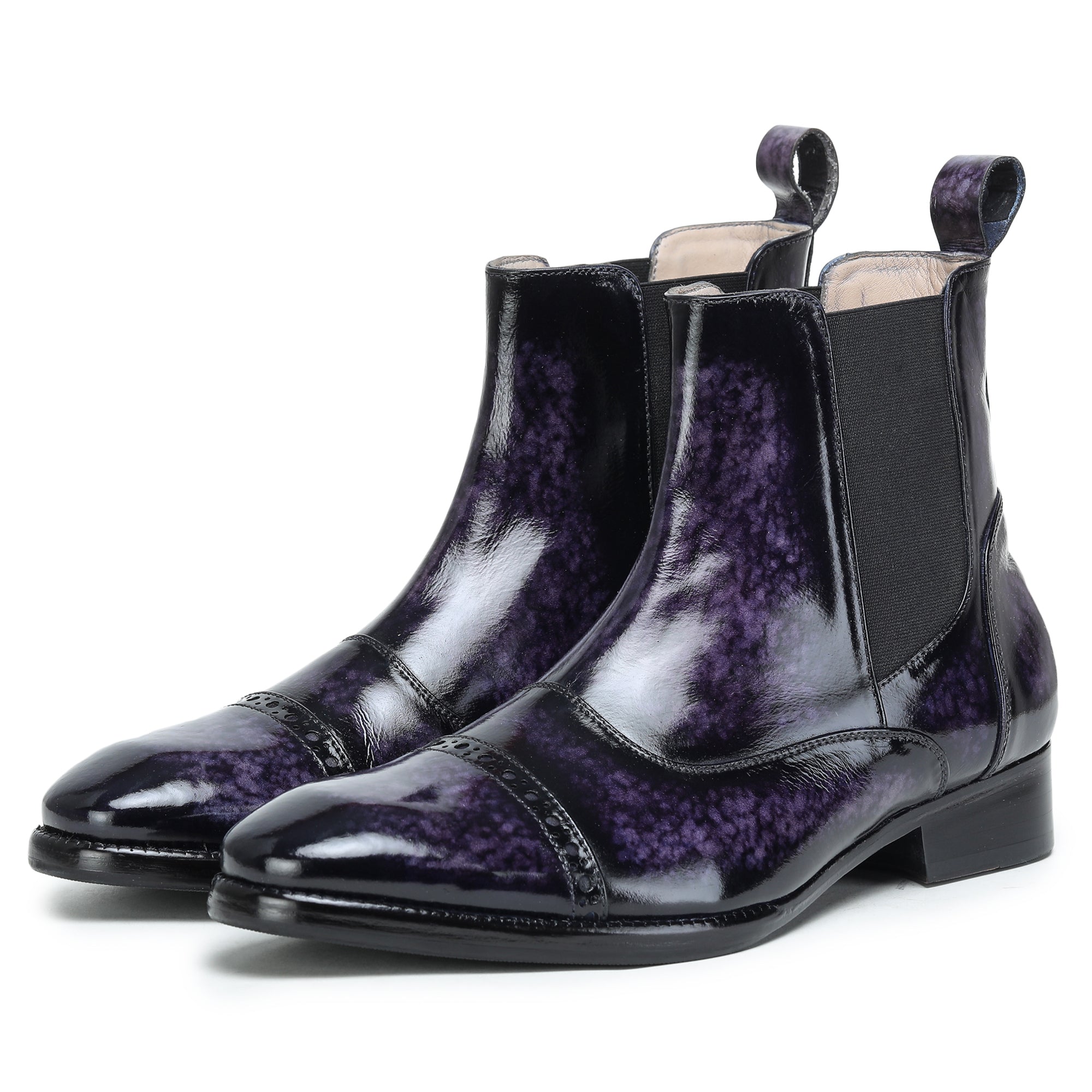 purple dress boots Life of the Pardi Double Zip Boot