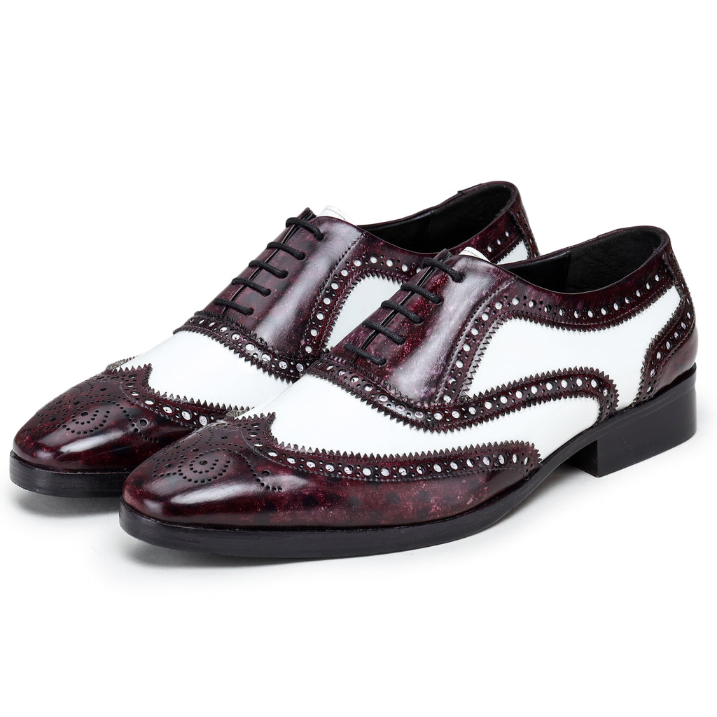 Wingtip spectator shoes top