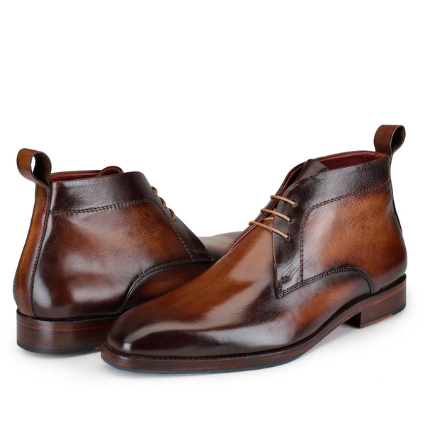 Mens Chukka Boots - Brown by Lethato