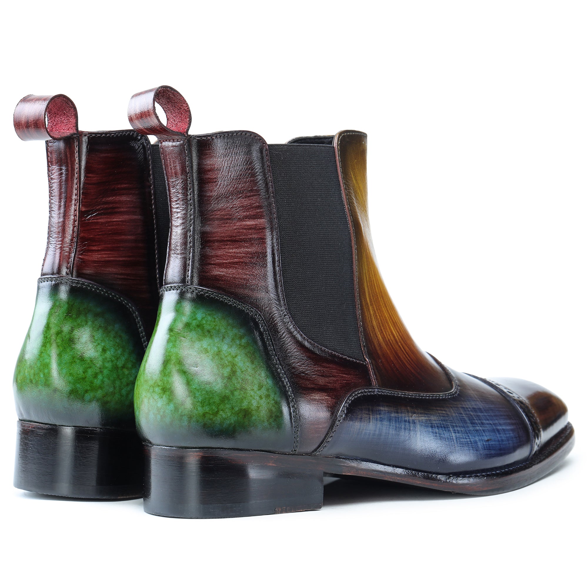 Men's Captoe Chelsea Boots- Multi Color