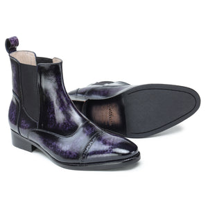 Captoe Chelsea Boots- Purple