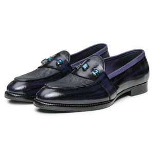 Saddle Loafers - Navy