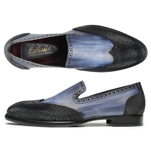 Wingtip Venetian Loafers - Blue