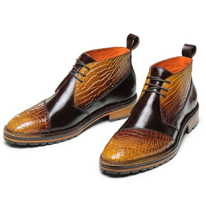 Classic Chukka Boots- Croc Tan & Brown